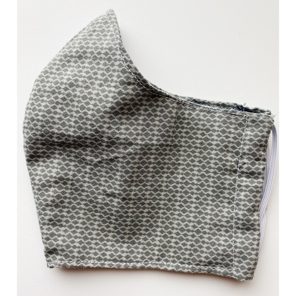 Grey Pattern Fabric Face Mask - Picture 2 of 4